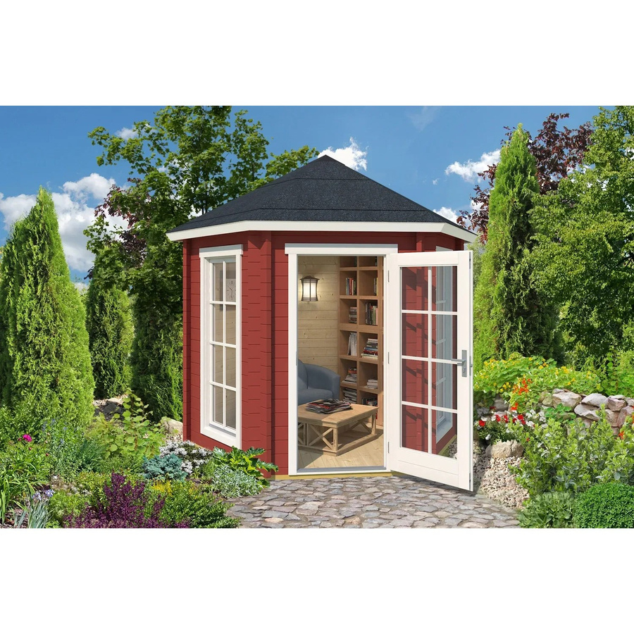 Lasita Maja Pavillion Inverness 44 Gartenpavillon in Schwedenrot B: 280 cm, T: 242 cm - Bild 2