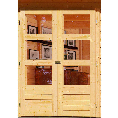 KARIBU Gartenhaus Stockach 4 aus Holz in Beige, B/H/T: 246 x 197 x 246 cm - Bild 1
