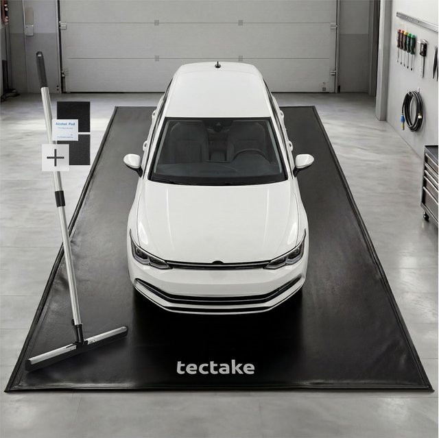 tectake Garagenbodenmatte Schwarz B/T: 240 x 500 cm - Bild 1