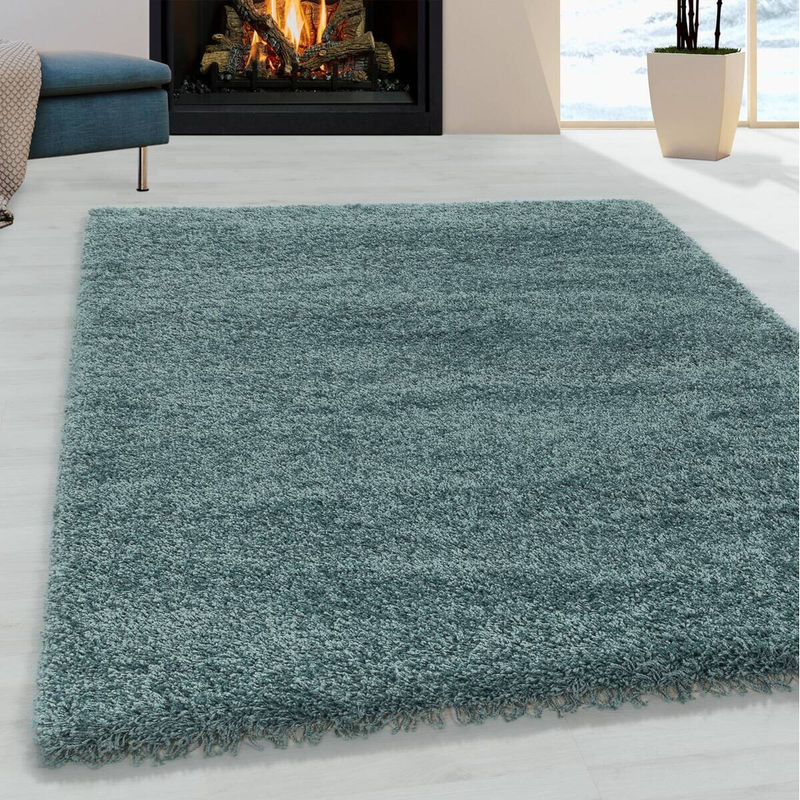 Ayyildiz Hochflorteppich Sydney Shaggy in Türkis Aqua, B/L: 160 x 230 cm - Bild 3