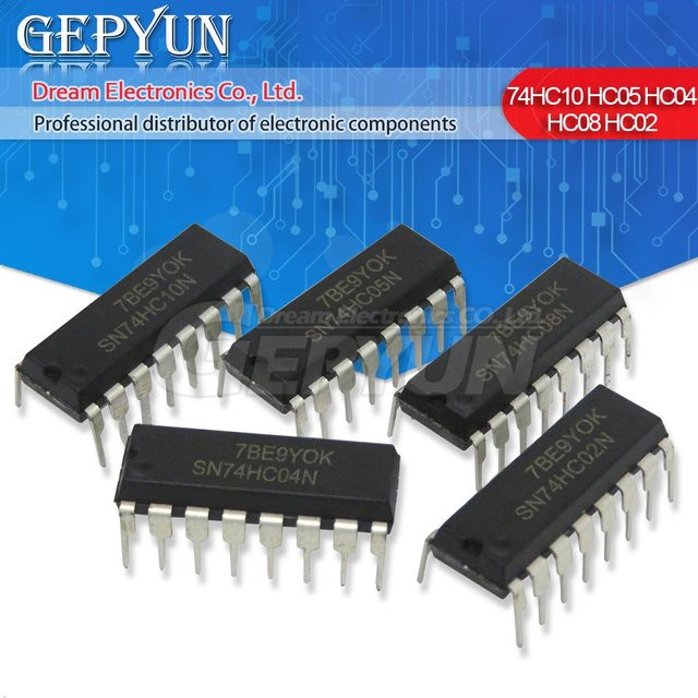 10 Stück SN74HC00N DIP-14 Logik-ICs in Schwarz - Bild 1
