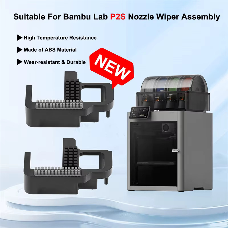 Silikon-Düsenreinigungsbürste für Bambu Lab P2S 3D-Drucker in Schwarz zur Hotend-Düsenreinigung - Bild 2