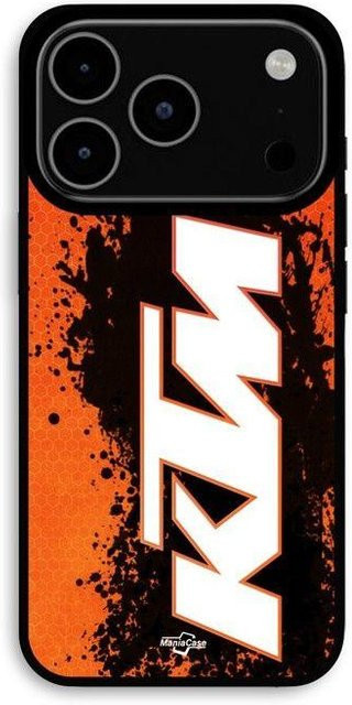Maniacase iPhone 17 Pro Max Hülle mit KTM Logo in Schwarz und Orange - Bild 1