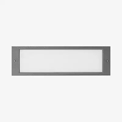 Bega 33157 LED Wandeinbauleuchte in Weiß und Grau mit Glasabdeckung für moderne Treppenbeleuchtung