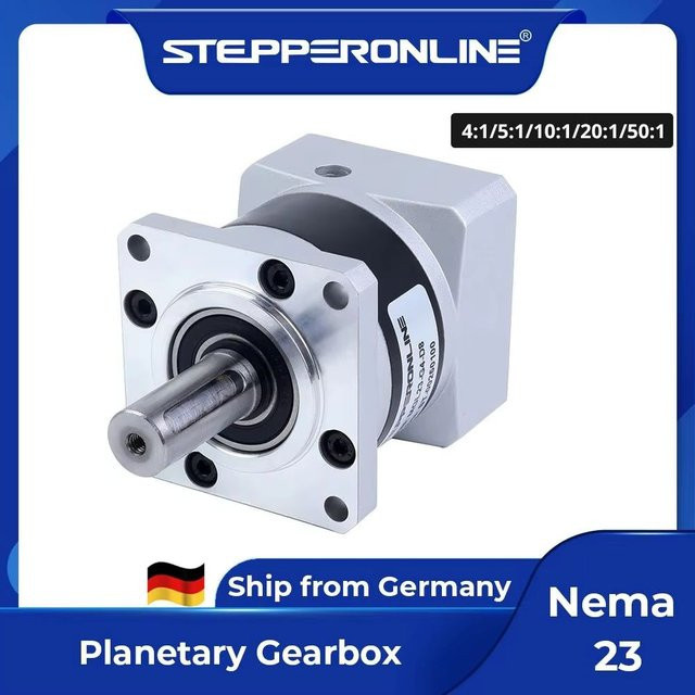STEPPERONLINE Nema23 Planetengetriebe Untersetzungsgetriebe mit 8mm Welle für Schrittmotoren in den Übersetzungsverhältnissen 4:1, 5:1, 10:1, 20:1 oder 50:1 - Bild 1