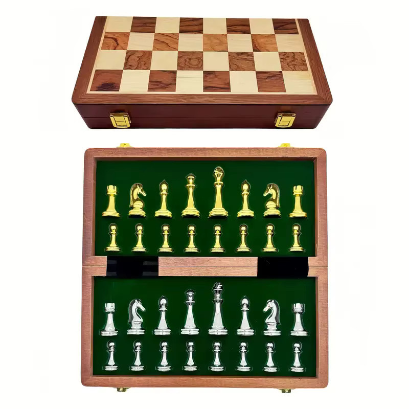 Yernea Schachbrett-Set, Holz, Metall, Set / Bundle - Bild 3