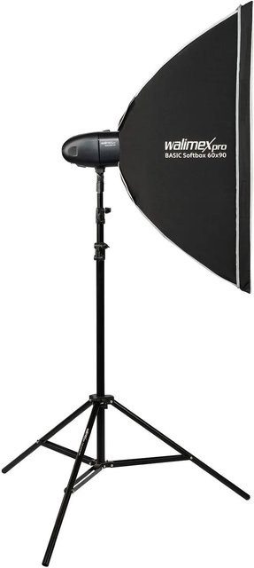 Walimex Pro Newcomer Studioblitz Set mit Softbox und Lampenstativ in Schwarz - Bild 1