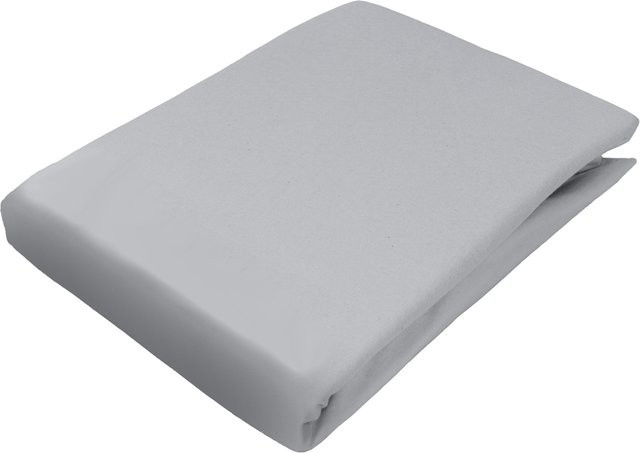 Dormisette Spannbetttuch Biber aus Baumwolle in Silber/Grau, B/T: 180 x 200 cm - Bild 1