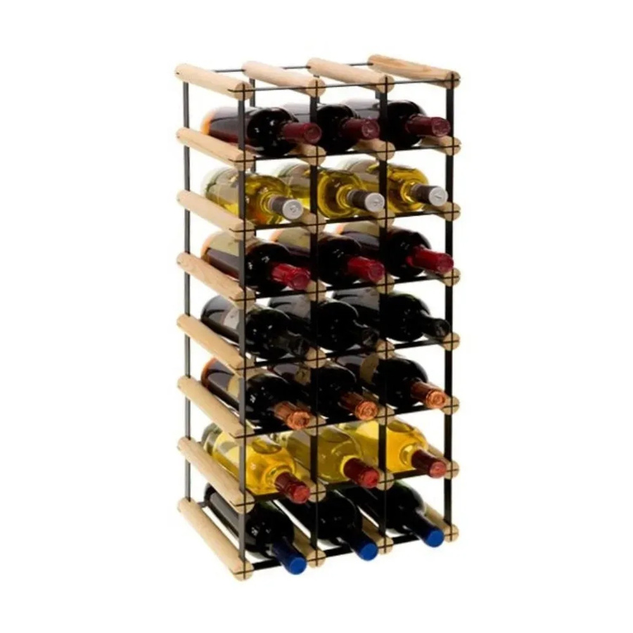PROREGAL Vinotega Mod Metal Modulares Weinregal aus massivem Kiefernholz in Natur, H x B x T: 72,5 x 32,5 x 24,5 cm - Bild 2