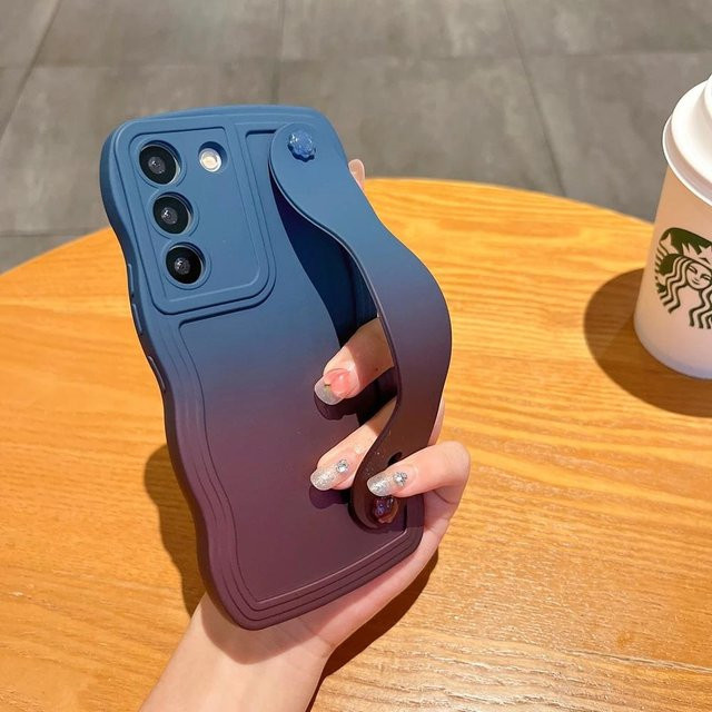 Samsung Handyhülle mit Wellen-Armband und Ständer für Galaxy S23 S24 S22 S21 S20 Ultra FE in verschiedenen Farben - Bild 1