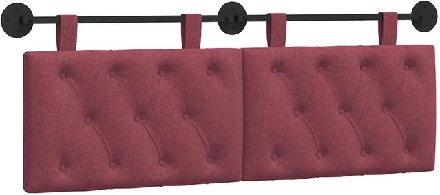 vidaXL Wandmontiertes Polsterpaneel in Weinrot mit Stoffbezug, B/H/T: 150 x 55 x 7 cm - Bild 1