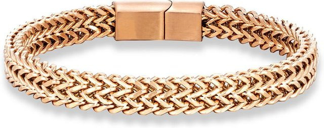 YULIN Armband, Edelstahl, Roségold, Doppel-Panzerkette, Herren, 21 cm - Bild 1