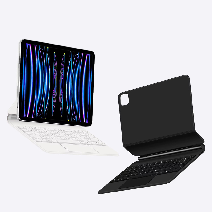 LFOIQN Magic Keyboard Hülle für iPad Pro 11 und 12,9 Zoll sowie iPad Air, Farbe: Weiß, mit Scissor-Tasten - Bild 2