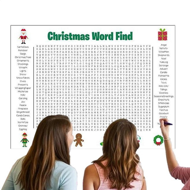 Weihnachten Wortsuche Poster, Familienspiel, Paper Poster - Bild 1