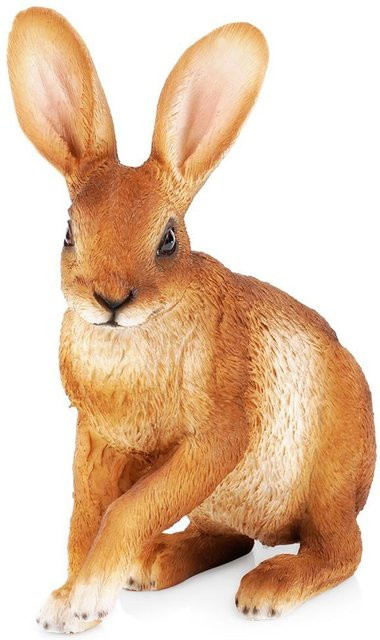 Gartenfigur Hase in Braun, B/T/H: 21 x 11 x 27,5 cm - Bild 1