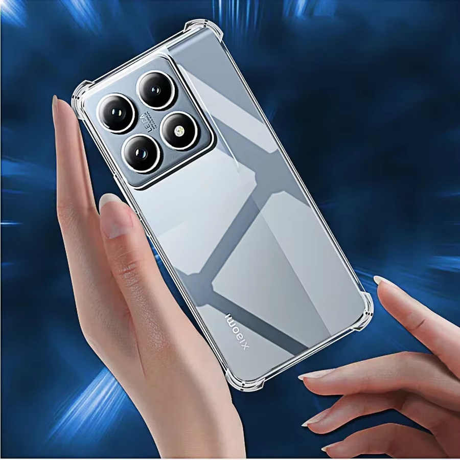 Stoßfeste Silikon Handyhülle für Xiaomi 14T Pro 13T 12T 11T in Transparent - Bild 5