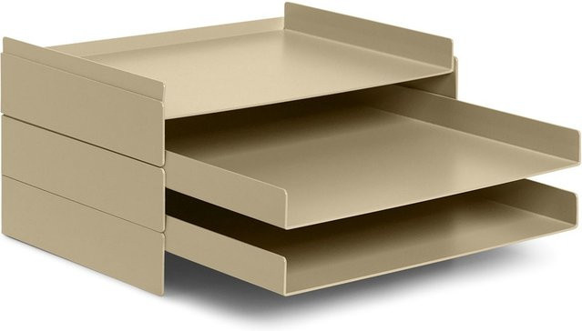 Ferm Living 2x2 Organiser Letter Tray aus Metall in Beige - Bild 1