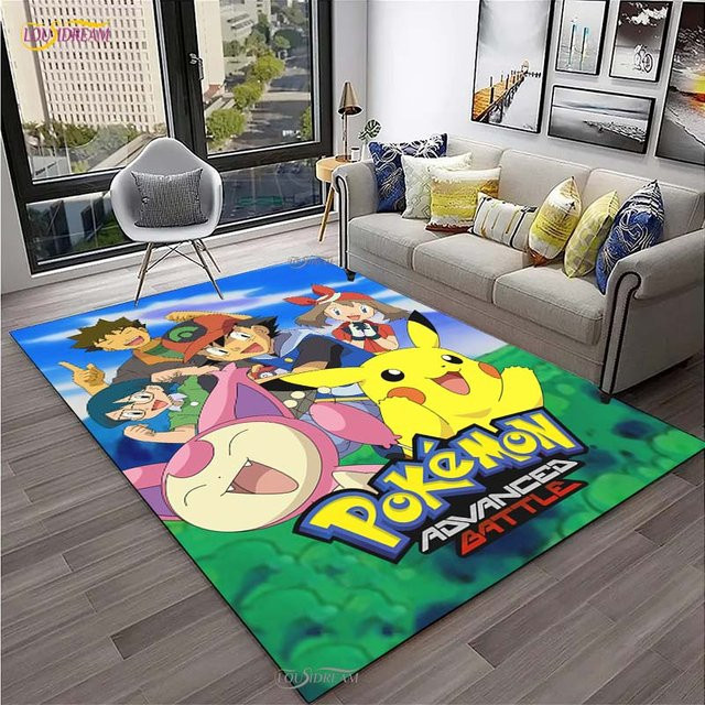 Miniso Pokemon Pikachu Rutschfeste Bodenmatte für Kinder, Mehrfarbig, B/T: 60 x 40 cm - Bild 1