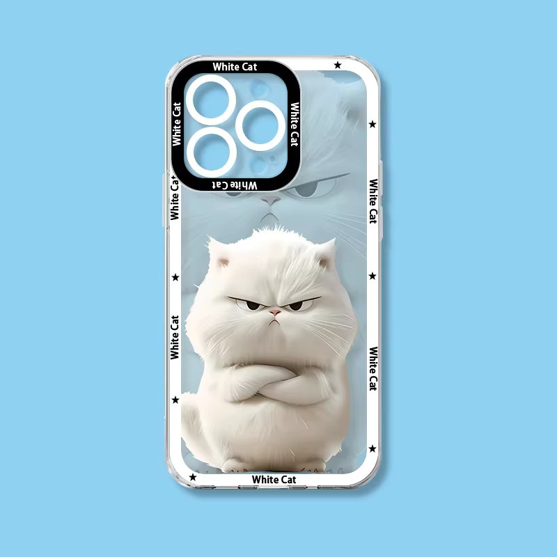 Stoßfeste Silikon-Handyhülle mit lustigem Cartoon-Katzen-Design für iPhone Modelle von jamular - Bild 3