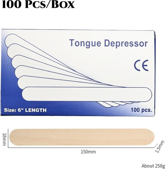 Holz Zungenspatel für Waxing, 100 Stück, Damen - Bild 1