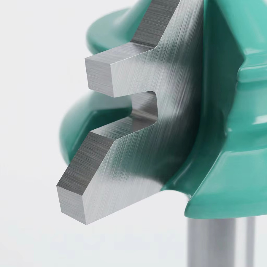 JGZUI Holzfräser für 90-Grad-Ecken und Zapfenformung mit 6mm Schaft in Silber - Bild 3