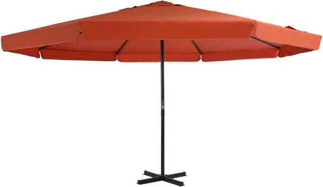 vidaXL Sonnenschirm mit Aluminium-Mast in Terrakotta-Rot mit 500 cm Durchmesser und Polyester-Gewebe - Bild 1