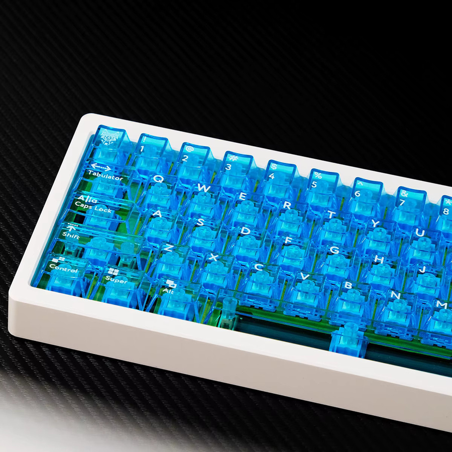 Venit Keys Cherry Profile Tastenkappen aus PC in Blau Transparent für mechanische Tastaturen mit Cherry MX-Schaltern und RGB-Hintergrundbeleuchtung - Bild 4