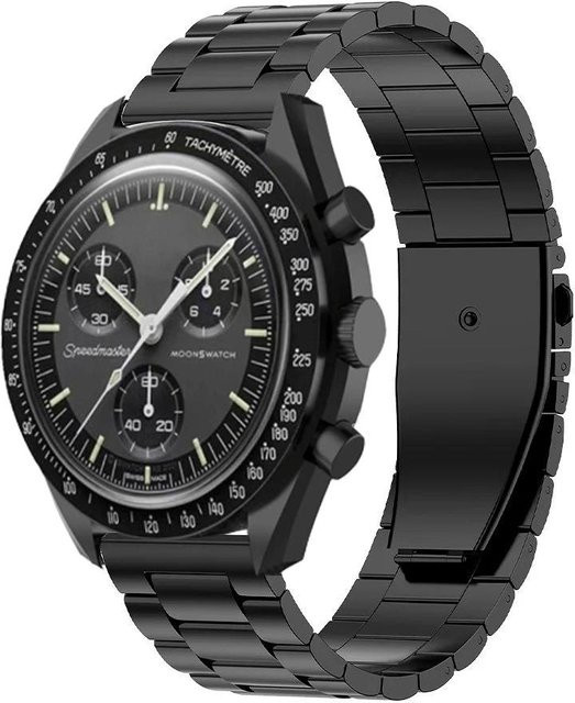MY-CASE Uhrenarmband Edelstahl, 20 mm, schwarz, Unisex - Bild 1