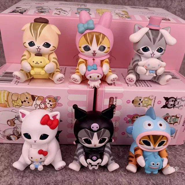 Sanrio Mofusands Cos Mystery Blind Box Anime Figur mit Hello Kitty und My Melody Charakteren - Bild 1