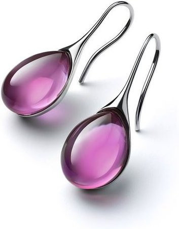 Wucifang Jewelry Ohrringe, Wassertropfen, Halbedelsteine, Damen, Silber - Bild 1