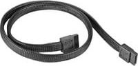 SilverStone CP07 SATA-III Kabel in Schwarz mit 180 Grad Winkel - Bild 1