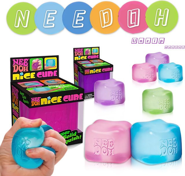 Schylling NeeDoh Nice Cube, Sensorisches Quetschspielzeug - Bild 1