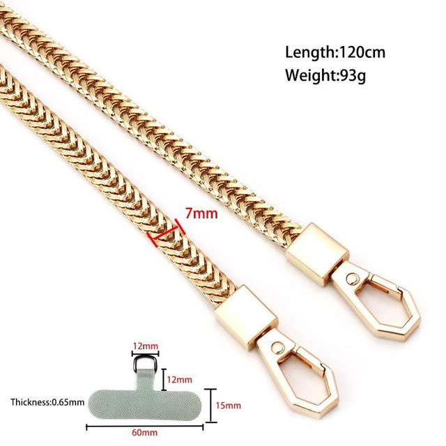 Kettenadapter für Handy-Lanyard als Crossbody-Schulterriemen aus Metall in Gold oder Silber für dein Phone Case CSWO02 - Bild 1