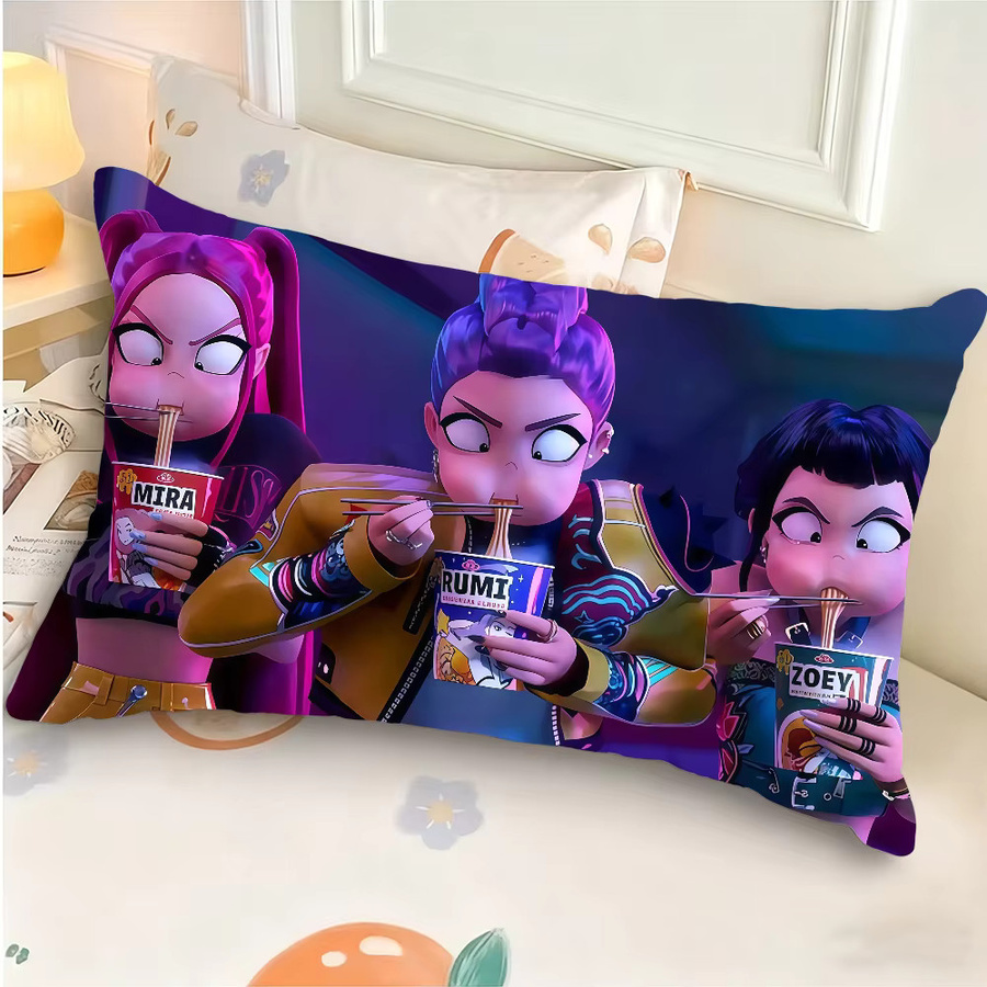 Rechteckiger Kissenbezug mit Cartoon K-Kpop D-Demon H-Hunters Grafikprint von Hasbro in Multicolour - Bild 4