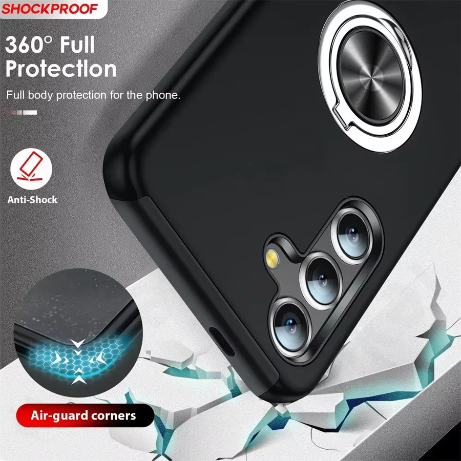 Stoßfeste Samsung Handyhülle aus hartem PC mit Metall-Ringhalter in Gold oder Schwarz für Galaxy S26 S25 Ultra S24 S23 Plus A55 A17 FE A36 A56 - Bild 4