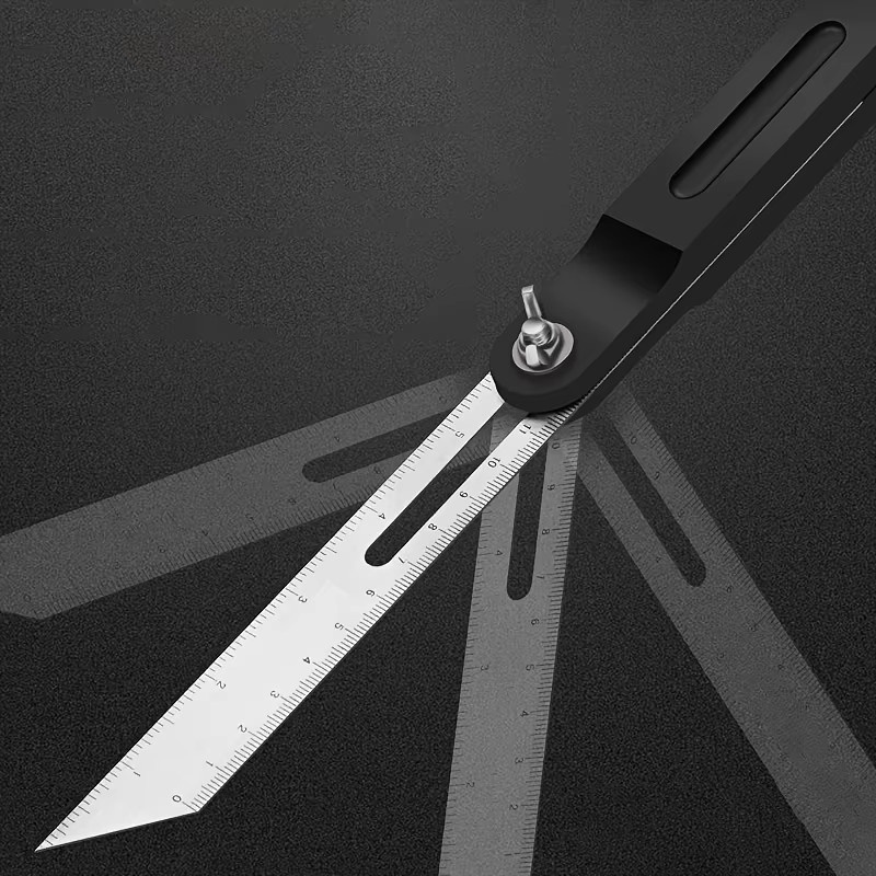 Verstellbares Klappwinkellineal aus Metall in Silber, 25 cm für die Holzbearbeitung - Bild 4