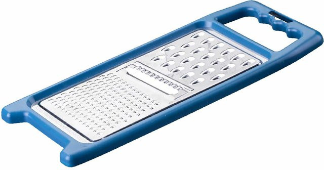 Fackelmann Universalreibe Essential aus Edelstahl, blau - Bild 1