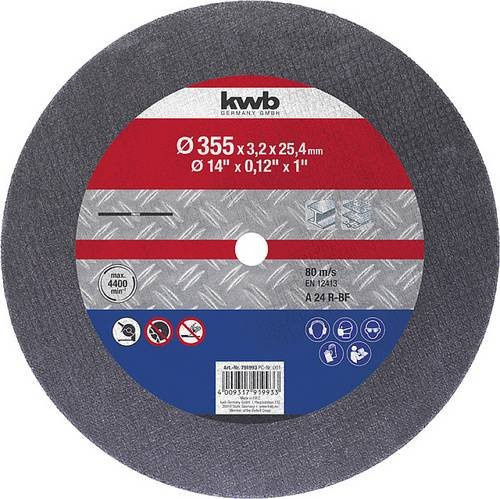 Kwb Trennscheibe gerade für Metall, Durchmesser: 355 mm, Grau - Bild 1