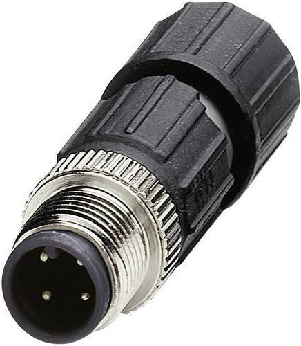 Phoenix Contact 1641691 Sensor-Aktor-Steckverbinder M12 Stecker gerade unkonfektioniert Polzahl 4 Schwarz - Bild 1