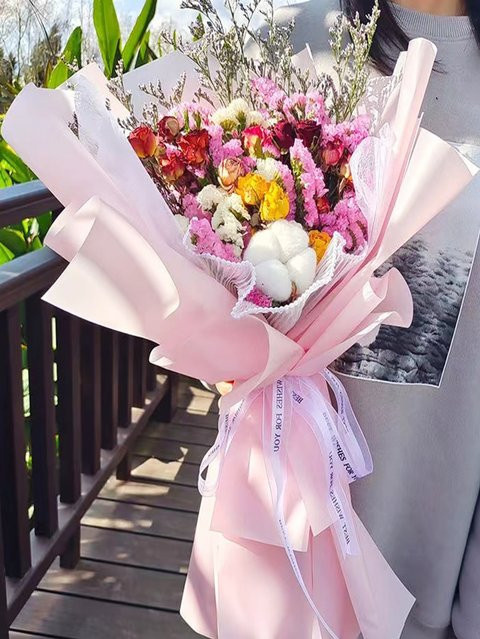 10 Stück wasserdichtes Blumenverpackungspapier in Pink im koreanischen Stil - Bild 1