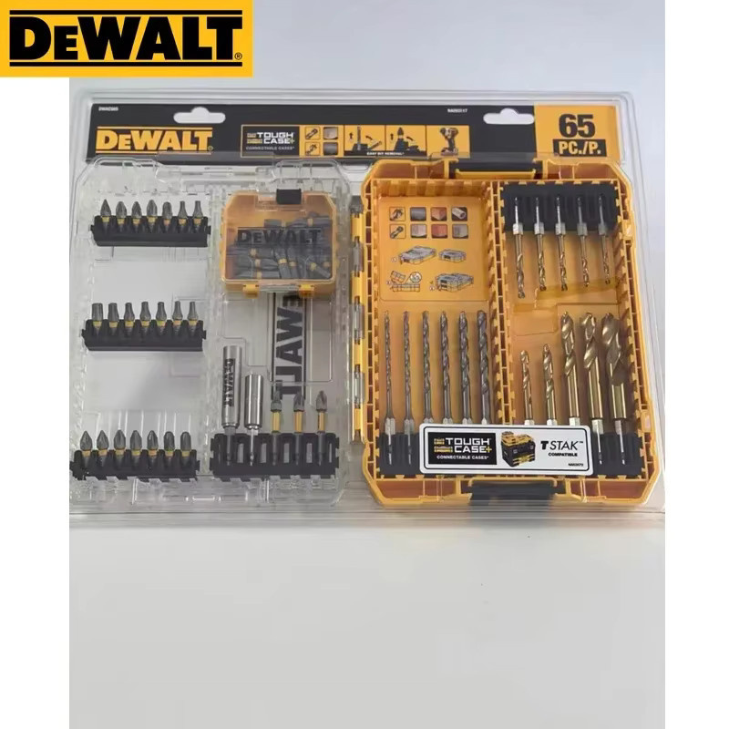 DeWalt 65-teiliges Bohrer- und Schraubendreher-Bit-Zubehörset mit robustem Koffer in Gelb DWACS65 - Bild 2