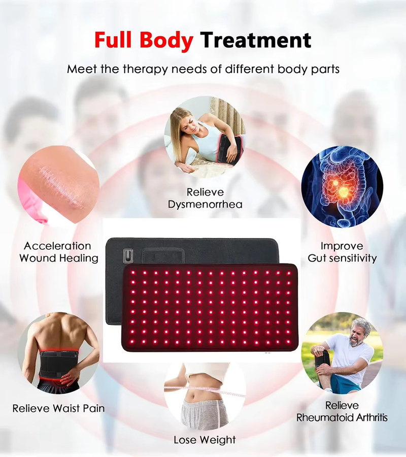 vilnason Lichttherapie-Gürtel Rot & Infrarot, 850nm & 660nm, Körper & Gesicht - Bild 4