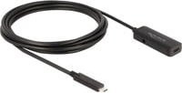 Delock USB-C Aktivverlängerungskabel mit USB-C Stecker und USB-C Buchse, 3,0 m, Schwarz - Bild 1
