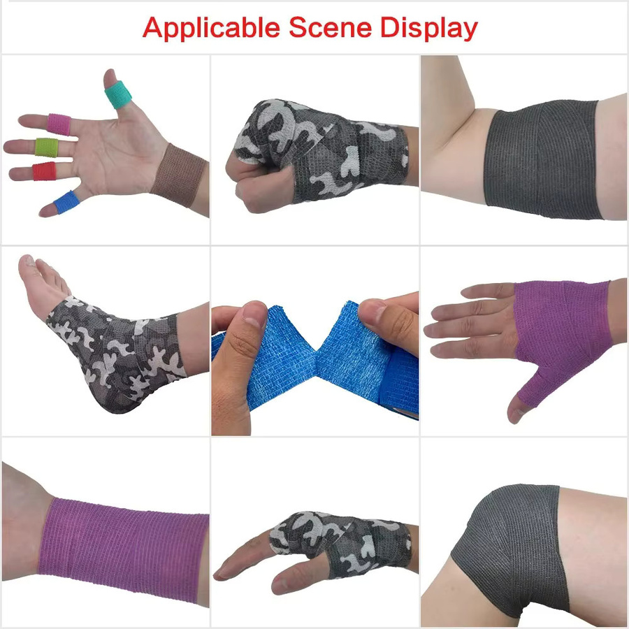 Elastisches Wickelband in Multicolour für Outdoor, Jagd und Tarnung, wasserdichtes und selbstklebendes Stealth-Klebeband aus Gummi und Stoff - Bild 5