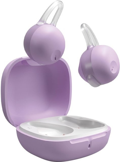 SBS In-Ear Ohrhörer mit Bügel und Ladecase in Pink und Purple mit USB-C und USB-A Anschluss - Bild 1