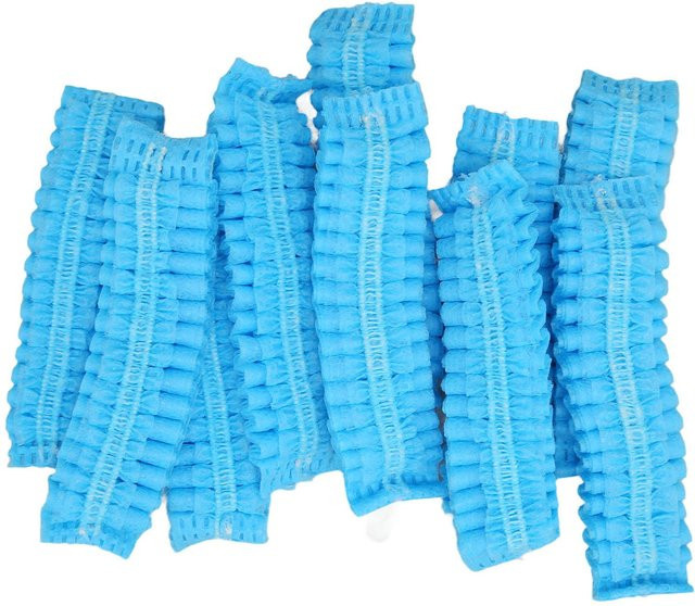 Andoer 100 Stück Einweg-Ohrpolsterbezüge dehnbar und hygienisch für Kopfhörer in Blau - Bild 1