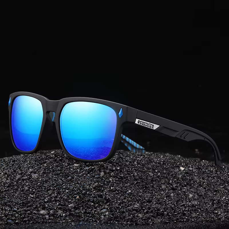 GEUSSKISR Sonnenbrille, polarisiert, Vollrand, Kunststoff, Unisex, black - Bild 2