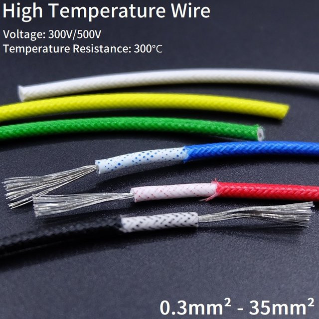 Hochtemperaturbeständiger Silikondraht aus schwarzem Silikon mit Kupferkern, geflochten und isoliert, bis 300 °C, für Heizelemente und Warmbodenleitungen - Bild 1