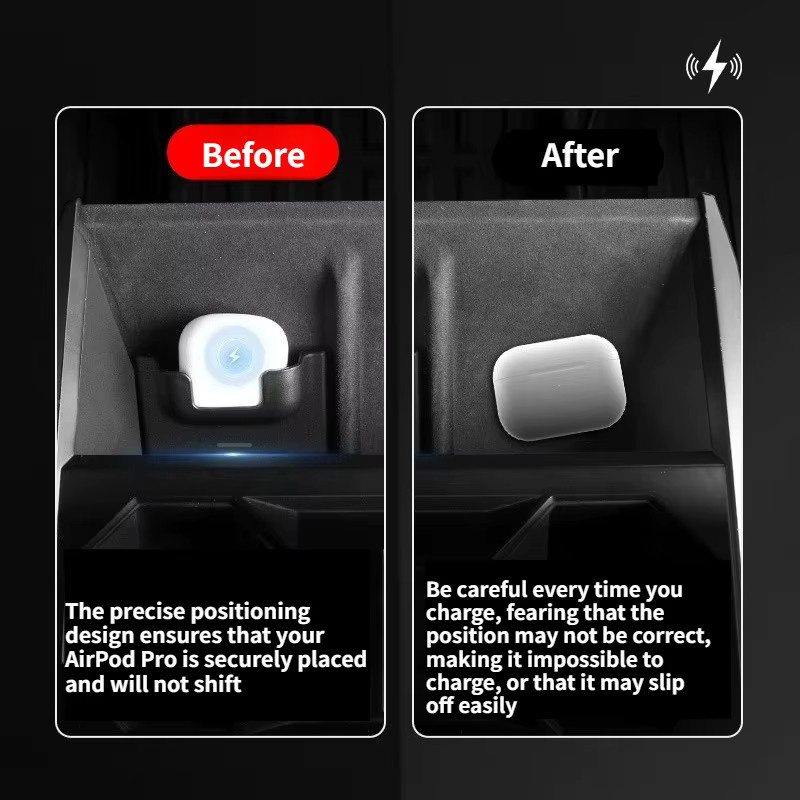 Apple AirPod Pro Bluetooth-Kopfhörerhülle im Tesla Cybertruck Design aus ABS-Material - Bild 1