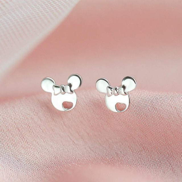Lucky Star Jewelry Ohrstecker Maus, Silber, Kupfer, Damen - Bild 1